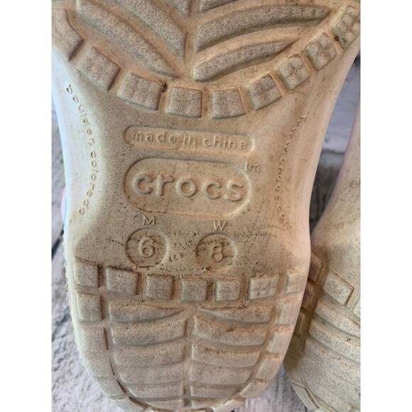 CROCS Unisex Adult Pastel Tie Dye Classic Clogs / Size: M6 - W8 - Picture 6 of 9